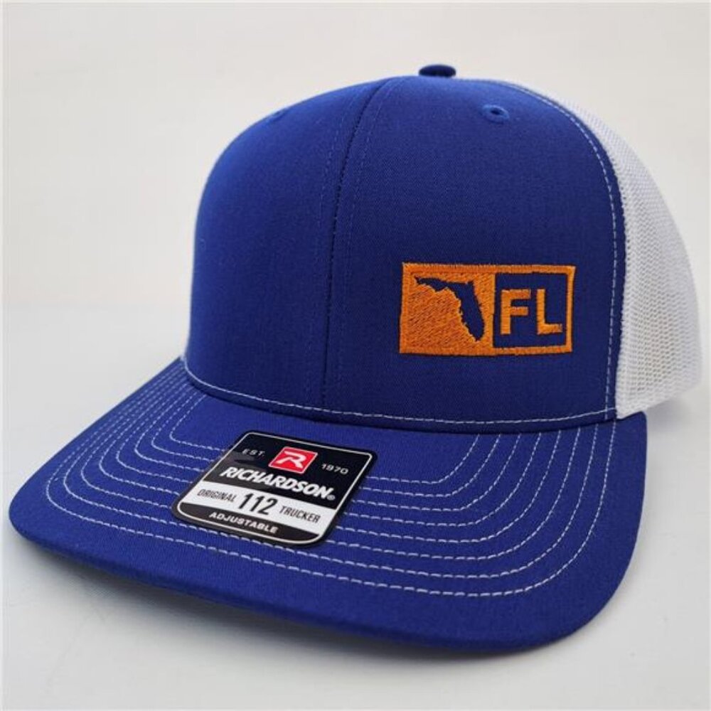 Retro Florida State Richardson 112 Trucker Embroidered Cap Hat Snapback Mesh
